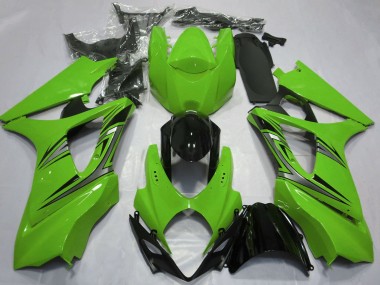 Carénages Moto Suzuki GSXR 1000 2007-2008 - Vert Noir Brillant OEM Style