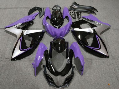 Carénages Moto Suzuki GSXR 1000 2009-2016 - Violet Argent Noir