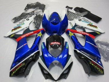 Carénage Moto Suzuki GSXR 1000 2007-2008 - Blanc Bleu Rouge Noir Rockstar