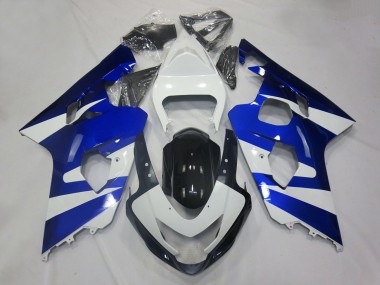 Carénages Moto Suzuki GSXR 600 / GSXR 750 2004-2005 - Blanc Bleu Noir OEM Style