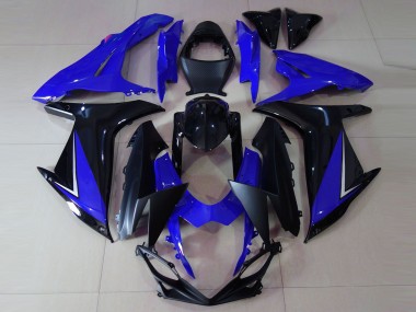 Carénages Moto Suzuki GSXR 600 / GSXR 750 2011-2024 - Bleu Noir Brillant