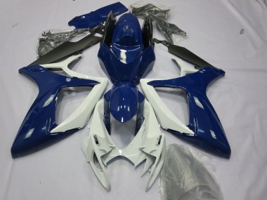 Carénages Moto Suzuki GSXR 600 / GSXR 750 2006-2007 - Bleu Blanc Noir