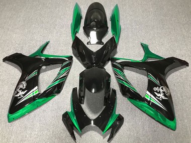 Carénages Moto Suzuki GSXR 600 / GSXR 750 2006-2007 - Vert Noir Brillant