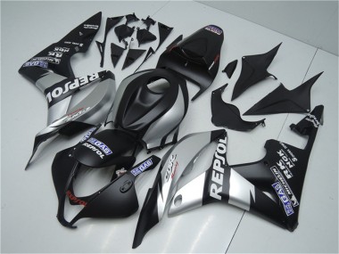 Carénages Moto Honda CBR600RR 2007-2008 - Noir Mat Argent Gris Repsol