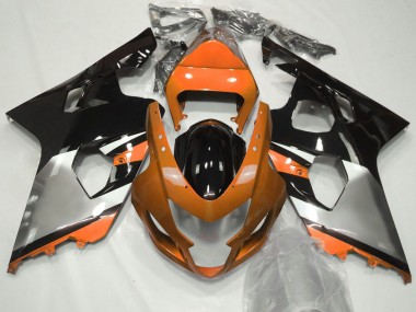 Carénages Moto Suzuki GSXR 600 / GSXR 750 2004-2005 - Orange Argent Noir