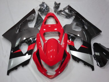 Carénages Moto Suzuki GSXR 600 / GSXR 750 2004-2005 - Rouge Argent Noir