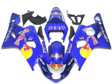 Carénages Moto Suzuki GSXR 600 / GSXR 750 2004-2005 - Bleu Jaune Red Bull Style