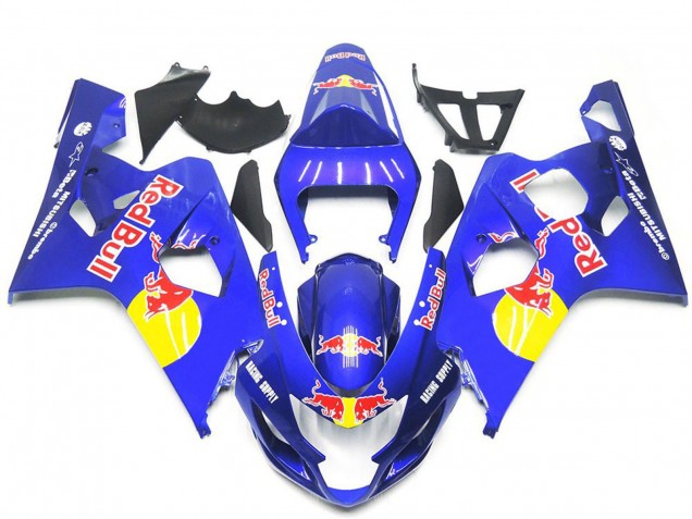 Carénages Moto Suzuki GSXR 600 / GSXR 750 2004-2005 - Bleu Jaune Red Bull Style