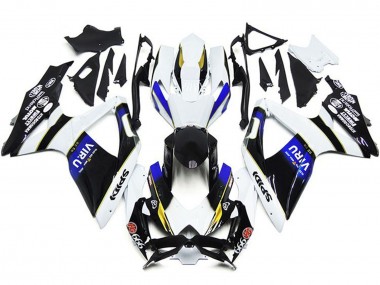 Carénages Moto Suzuki GSXR 600 / GSXR 750 2008-2010 - Blanc Bleu Jaune Noir Viru