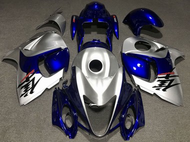 Carénages Moto Suzuki GSXR 1300 2008-2020 - Argent Brillant Bleu