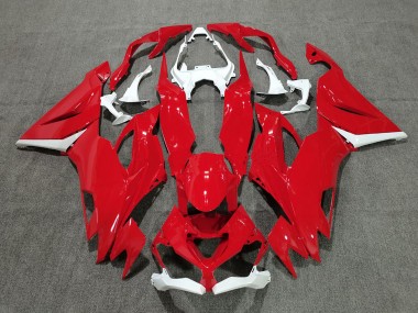 Carénages Moto Kawasaki ZX6R 2019-2022 - Blanc Rouge
