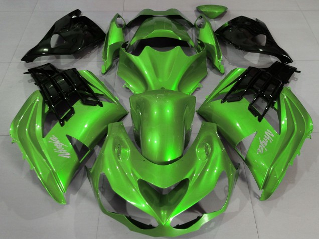 Carénages Moto Kawasaki ZX14R ZZR1400 2012-2024 - Vert Liquide Noir