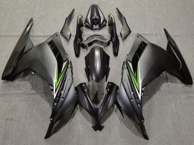 Carénages Moto Kawasaki Ninja 300 2013-2024 - Noir Mat Vert