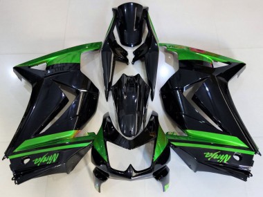 Carénages Moto Kawasaki Ninja 250 2008-2012 - Vert Noir Brillant