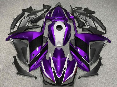 Carénages Moto Yamaha R3 2015-2018 - Violet Blanc Noir Brillant