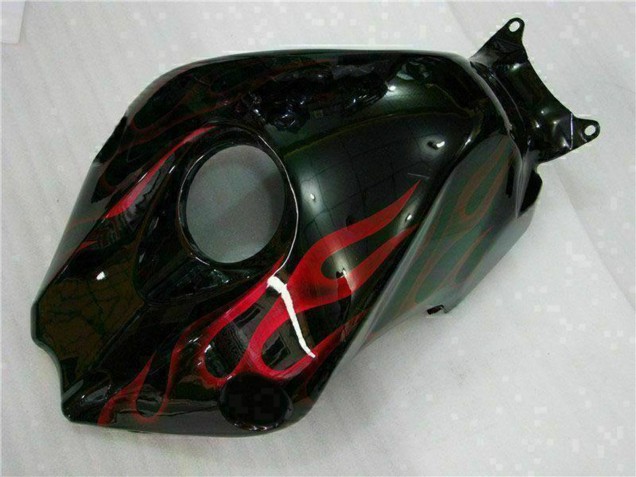Kits Carénage Moto Honda CBR1000RR 2008-2011 - Noir Brillant Rouge Flamme