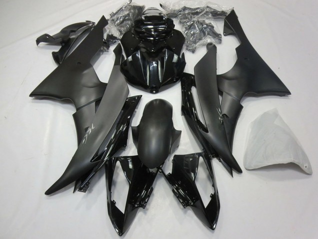 Carénage Moto Yamaha R6 2008-2016 - Noir Brillant Noir Mat