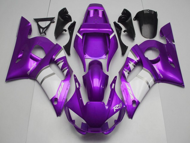 Carénages Moto Yamaha R6 1998-2002 - Violet Blanc