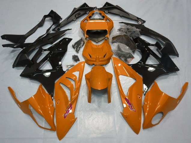 Carénages Moto BMW S1000RR 2015-2016 - Orange Noir Brillant
