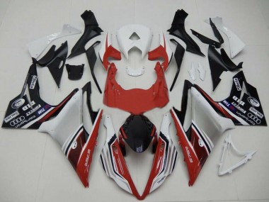 Carénages Moto Triumph Daytona 675 2013-2016 - Blanc Rouge Argent Noir Brillant