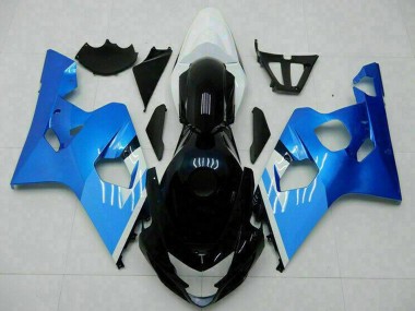 Carénages Moto Suzuki GSXR 600/750 2004-2005 - Blanc Bleu Noir