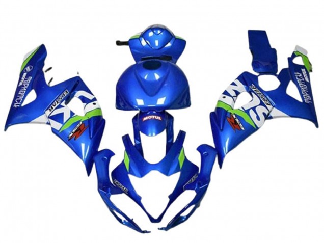 Carénages Moto Suzuki GSXR 1000 2005-2006 - Bleu Vert Blanc Motul