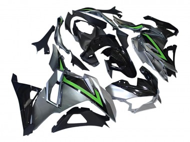 Carénages Moto Kawasaki Ninja 500 EX500R 2024-2025 - Gris Vert Noir