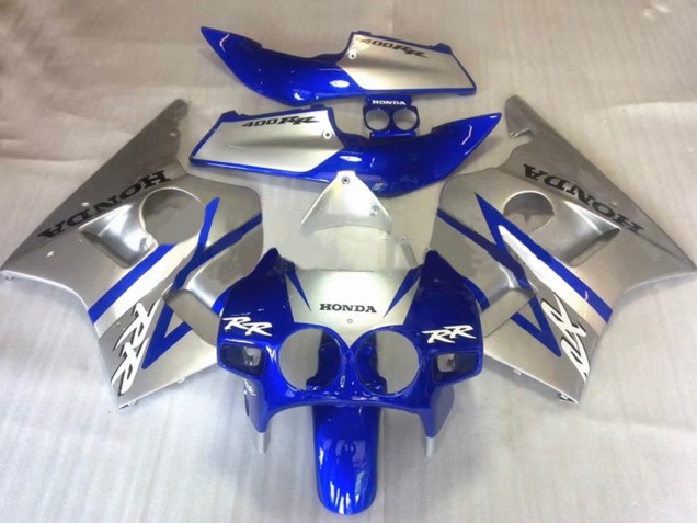 Carénages Moto Honda CBR400RR NC23 1987-1989 - Argent Bleu