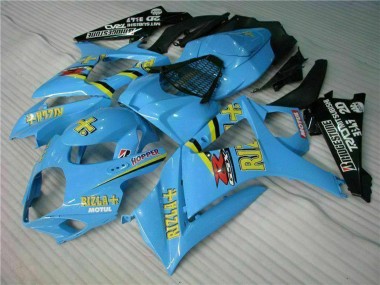 Kits Carénage Moto Suzuki GSXR 1000 2007-2008 - Bleu Or Noir Rizla