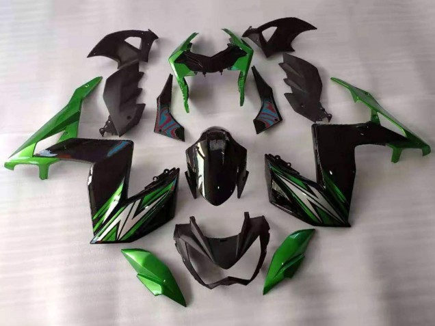 Carénages Moto Kawasaki Z250/Z300 2015-2016 - Vert Noir Blanc