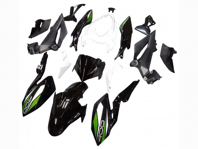 Carénages Moto Kawasaki Z400 2018-2024 - Blanc Noir Brillant Vert