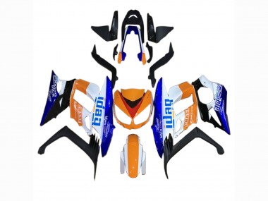 Carénages Moto Kawasaki Z1000SX 2010-2016 - Orange Blanc Bleu Noir