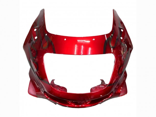 Carénages Moto Kawasaki ZZR400 1993-2007 - Rouge Noir Flamme