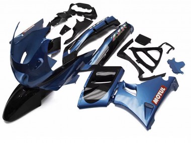 Carénages Moto Kawasaki ZZR400 1993-2007 - Bleu Noir Rouge Motul