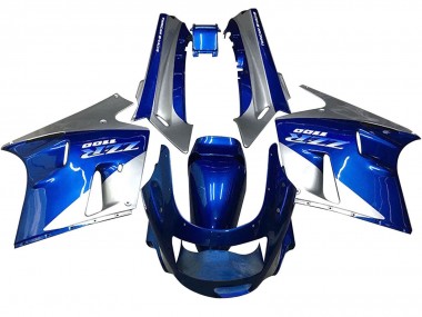 Carénages Moto Kawasaki ZZR1100 1990-1992 - Bleu Blanc Gris