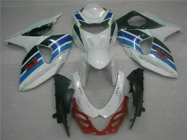 Complet Carénages Moto Suzuki GSXR 1000 2009-2016 - Blanc Bleu Noir