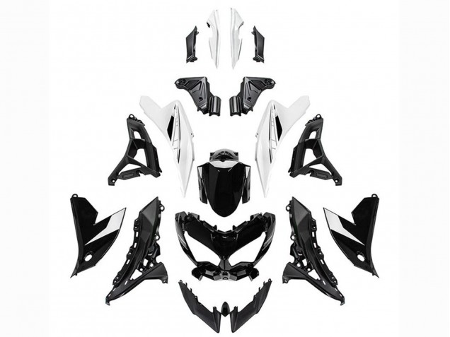 Carénages Moto Kawasaki Versys 650 2021-2024 - Noir Brillant Blanc