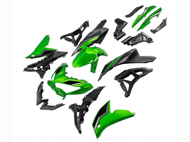 Carénages Moto Kawasaki Versys 650 2021-2024 - Vert Noir Brillant