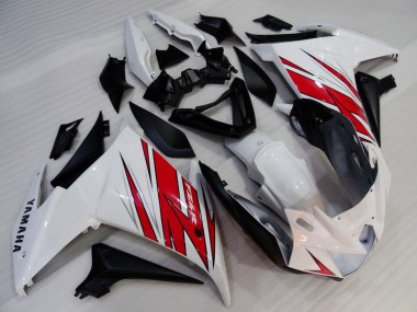 Carénages Moto Yamaha FZ6R 2009-2015 - Blanc Rouge Noir