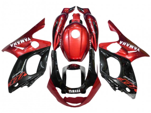Carénages Moto Yamaha YZF600R Thundercat 1996-2007 - Rouge Noir Argent
