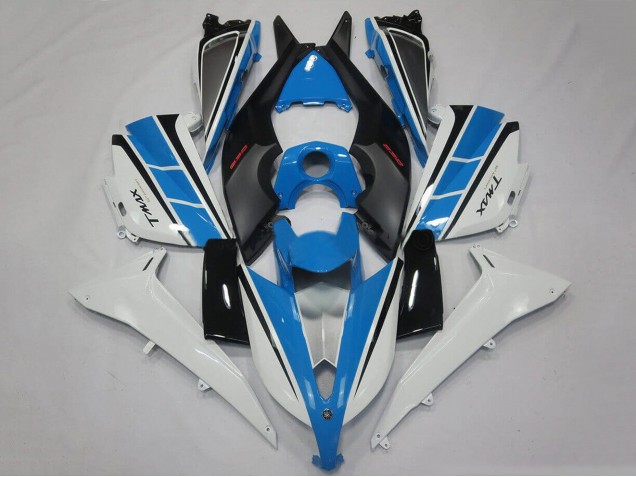 Carénages Moto Yamaha TMAX530 2012-2014 - Blanc Bleu Noir