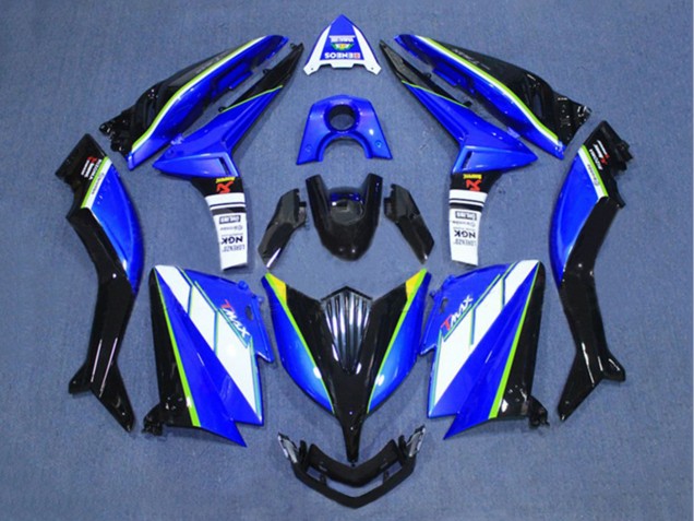 Carénages Moto Yamaha TMAX530 2015-2016 - Blanc Bleu Noir