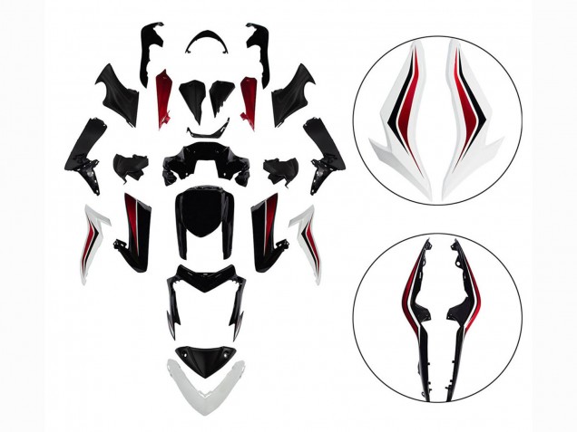 Carénages Moto Suzuki GSX-S 1000 2015-2020 - Noir Rouge Blanc