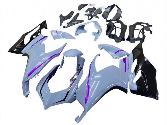 Carénages Moto Ducati Panigale V2 2020-2024 - Gris Brillant Violet Noir Brillant