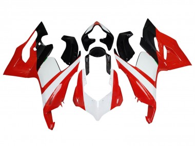 Carénage Moto Ducati Panigale V2 2020-2024 - Blanc Rouge Noir Brillant