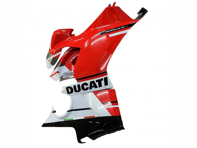 Carénages Moto Ducati Panigale V4 V4S 2018-2019 - Blanc Argent Rouge Noir Brillant