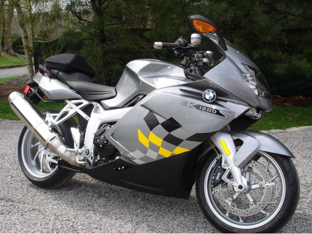 Carénage Moto BMW K1200S 2005-2010 - Argent Jaune Noir