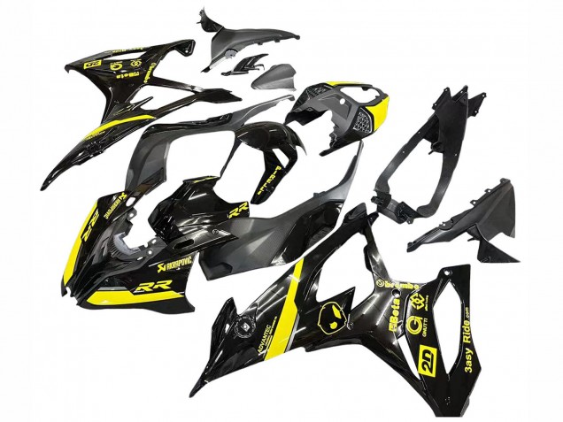 Carénages Moto BMW S1000RR 2019-2022 - Noir Brillant Jaune