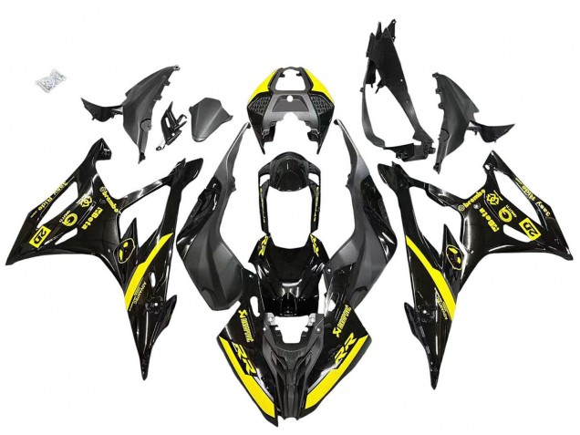 Carénages Moto BMW S1000RR 2019-2022 - Noir Brillant Jaune