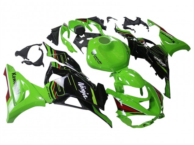 Carénages Moto Kawasaki ZX6R 2023-2025 - Vert Noir